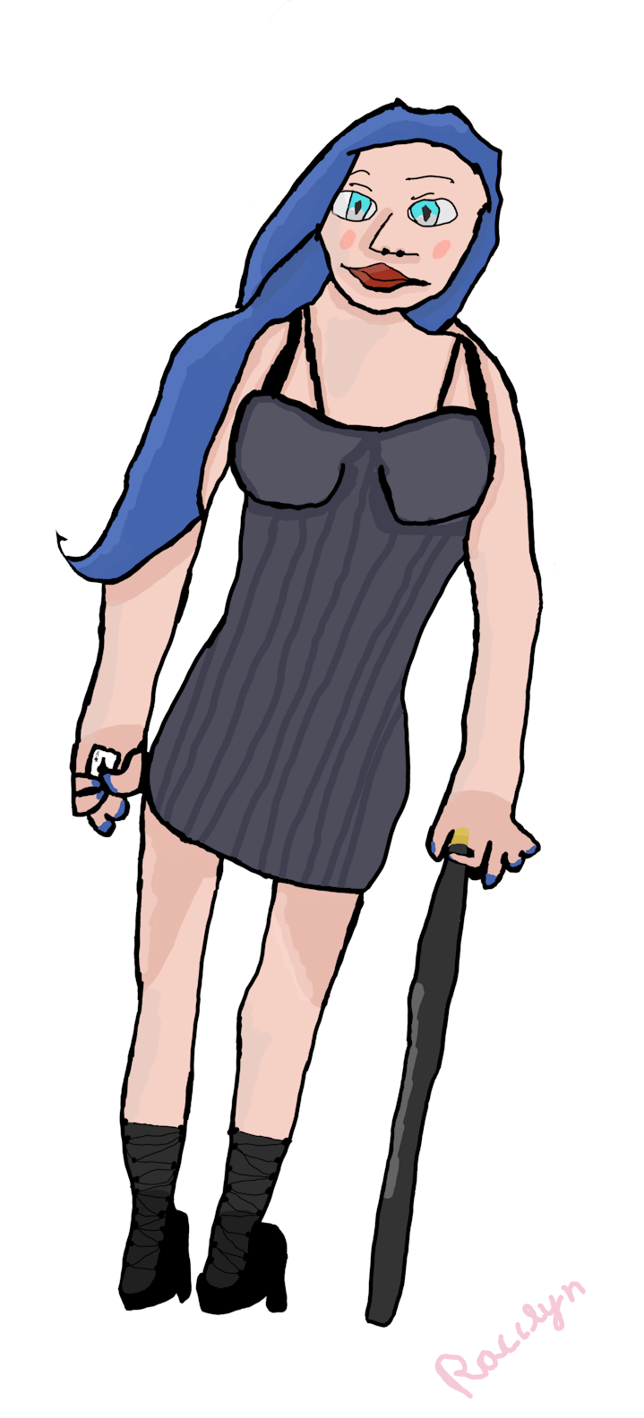 The Lady with a cane.